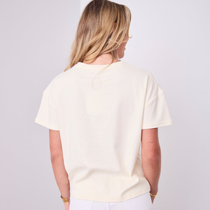 T-shirt pour femme, nouveau design tendance, coupe classique, confortable, manches courtes, couleur unie, décontracté, 100% coton, taille cintrée, t-shirts pour femme - Product Image 2