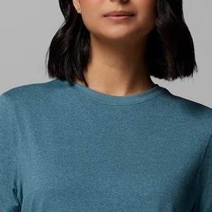 T-shirt classique en coton pour femme, col rond, manches courtes, avec logo, design élégant, vêtement décontracté pour les acheteurs en gros, OEM 2026 - Product Image 2