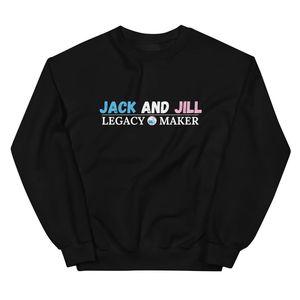 เสื้อสเวตเชิ้ตแขนยาวคอกลมลายกราฟิก Jack and Jill Legacy Maker สำหรับทุกเพศ เนื้อผ้านุ่มสบายแบบลำลอง ผลิตตามสั่ง ขายส่ง - Product Image 1