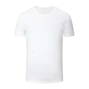 T-shirts décontractés pour hommes, bleu uni, manches courtes, col rond, été, 100% coton, séchage rapide, respirant, coupe classique - Product Image 4