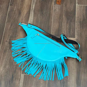 High Quality Multipurpose Genuine Hand Tooled Cowhide Leather Fringe Fanny pack Chest <b>Bag</b> Hip <b>Bags</b> Waist Pocket Belt for Unisex - Product Image 6