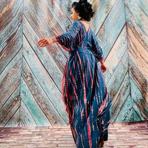 Wholesale Elegant Summer Tie Dye Sarong <b>Kaftan</b> for Women New Straight Silhouette Casual <b>Beach</b> Dress Home Loungewear Cover-Up - Product Image 6