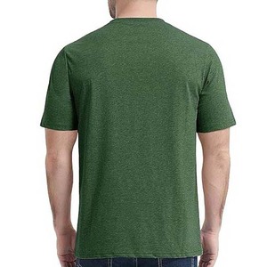 T-shirt en coton à col rond pour homme, manches courtes, coupe classique, respirant, vêtement décontracté basique, logo personnalisé, fabricant OEM, DDP - Product Image 5