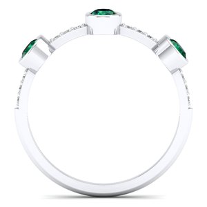 Anillos de Moissanita con Certificación GRA de Plata de Ley 925 a Precio de Mayoreo REYES, Anillo de Compromiso de Lujo con Gema de Esmeralda, Joyería Fina - Product Image 4