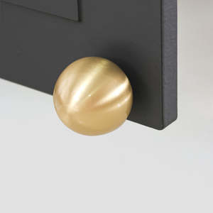 Pomo de Gabinete Moderno en Forma de Domo de Latón Sólido con Acabado Dorado Cepillado, Pomo para Cajón de Cocina, Armario y Muebles - Product Image 2