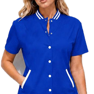 Premium ZPB Custom Logo Varsity <b>Dress</b> Short Sleeve Solid Button Straight Mini Shirt Wholesale Summer New Trending Sexy Casual - Product Image 6