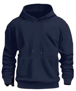 Sweat-shirt à capuche vert uni pour homme - Pull à manches longues épais avec poche kangourou - Product Image 1