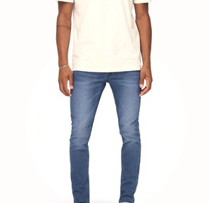 Classic Stretch Slim Fit Casual Men <b>Jeans</b> Pant <b>Soft</b> Cotton Blend Fabric Comfortable Waist Modern Daily Wear For All Seasons - Product Image 1