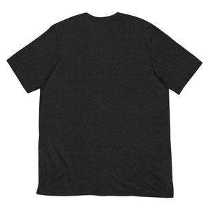 T-shirt unisexe bleu à motif noir, col rond, en coton doux, manches courtes, décontracté, mode quotidienne, streetwear - Product Image 3