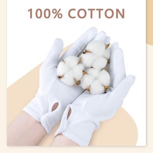 Guantes de algodón blancos económicos para spa, para manos secas, para eczema, hidratantes, para joyería, plata, archivo, inspección de disfraces - Product Image 5