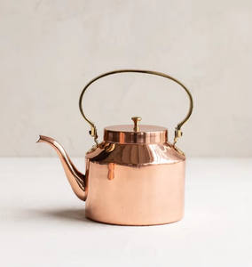 <b>Copper</b> Teapot Round Shape Tableware Antique Style Kitchen <b>Utensil</b> for Kitchen - Product Image 1