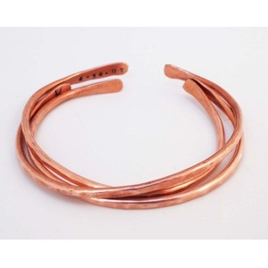 Brazalete Magnético de Cobre y Latón Trenzado de Dos Tonos, Brazalete de Salud y Bienestar - Product Image 2