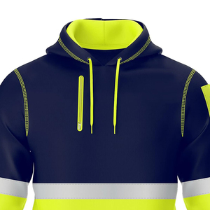 Nouveaux sweats à capuche réfléchissants de sécurité, vêtements de travail pour hommes, vêtements de travail de construction, manches longues et poches. - Product Image 3