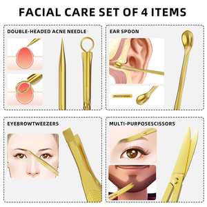 Ensemble professionnel de manucure et pédicure en acier inoxydable couleur or pour salon, qualité commerciale, kit de coupe-ongles robuste - Product Image 4