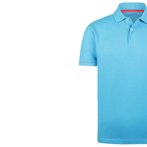 Polo pour homme de qualité supérieure, bleu clair, manches courtes, couleur unie, style décontracté, tricoté, coupe classique - Product Image 2