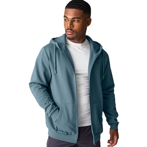 Sweat à capuche zippé épais pour homme, 470 GSM, en molleton de coton, style urbain hiver, chaud, personnalisable, fabricant OEM - Product Image 2