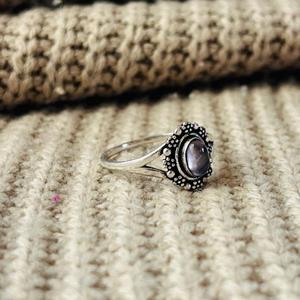 Boho Amethyst Vintage Brass <b>Ring</b> Silver Plated Tribal <b>Dainty</b> Womens Wholesale <b>Ring</b> - Product Image 3