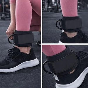 Sangles de cheville réglables avec anneau en D, rembourrées, pour la musculation et les exercices de kickback sur machines à câbles - Product Image 6