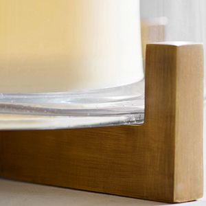 Ensemble de 3 bougeoirs Brooks Cross Bar Hurricane avec cylindre en verre et base en métal, support rond pour bougies pilier, pour la décoration de la maison - Product Image 4