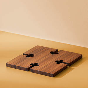 Natural Beech Wood <b>Folding</b> Triangle Trivet Set Heat Resistant Expandable Pot Holder Durable Foldable Wooden Kitchen Hot Pad Mats - Product Image 3