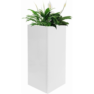 Grand bac à plantes en métal rectangulaire moderne brun, bac à plantes en métal robuste avec trous de drainage pour jardin extérieur, patio - Product Image 5