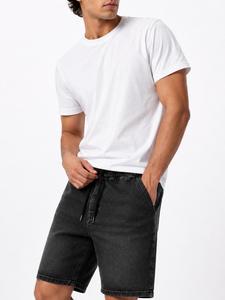 Pantalones Cortos Bermuda Casuales de Color Sólido para Hombre, Cintura Media, Cordón Ajustable, Tejido de Lona, Transpirables, Ecológicos, de Secado Rápido, MOQ Bajo - Product Image 5