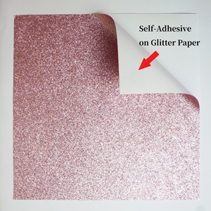 Autocollant à paillettes auto-adhésif 12x12 pouces 270gsm papier cartonné Scrapbook décoratif pour projet d'artisanat bricolage préfet pour machine découpée à l'emporte-pièce - Product Image 2