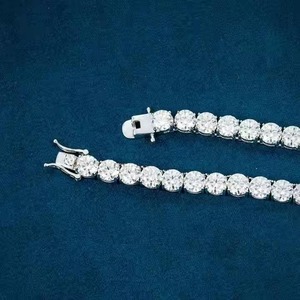Full White Gold <b>Iced</b> <b>Out</b> Moissanite Diamond Cuban Link <b>Chain</b> Hip Hop Customized Luxury Jewelry Best Gift for Men Hip hop <b>Chains</b> - Product Image 3