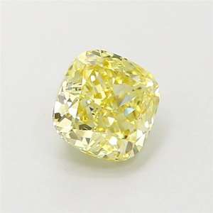 Pierre précieuse taille coussin, éclat radieux, bijou de luxe élégant, diamant jaune vif certifié cultivé en laboratoire - Product Image 3