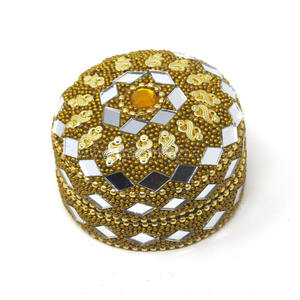 Boîte de rangement pour bijoux en laque perlée, artisanale indienne, avec différentes options de couleurs, style moderne, boîte à pilules - Product Image 2