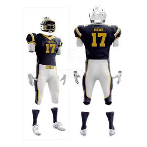 Ensemble d'uniformes de football américain haute performance, respirant, à séchage rapide, en polyester, avec logo personnalisé, conçu pour les compétitions intenses - Product Image 5