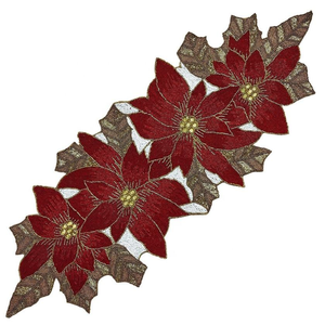 Chemin de table perlé fait main Royal |   Nappe décorative brodée florale pour hôtel, restaurant, table à manger, cadeau de mariage - Product Image 6