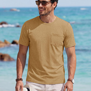 Camisetas Premium para Hombre, 100% Algodón Orgánico, con Logotipo Bordado, para Exteriores, Personalizables, Blancas Lisas, Tejidas - Product Image 3