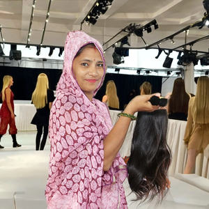 100% Extensions de cheveux humains bruts vierges en vrac soyeux droits noir naturel cheveux indiens sans Tengle pour les femmes - Product Image 2