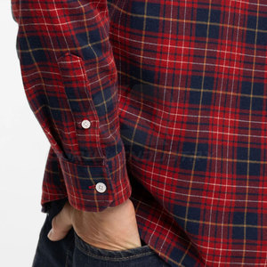 Camisa de Franela a Cuadros para Hombre, Nueva, Elegante, de Manga Larga, con Botones en la Parte Delantera y Bolsillo en el Pecho, Ecológica y Transpirable, de Larga Duración y Gran Venta - Product Image 6