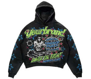 Sudadera con capucha para hombre, estilo oversized, hombros caídos, estampado digital, 100% algodón, 450 gsm, la más vendida y demandada de la moda. - Product Image 5