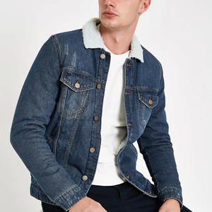 Chaqueta de pana rosa claro para hombre, estilo camionero, forro de sherpa, cierre de botones, manga larga, corte regular, cálida, informal, para invierno. - Product Image 5