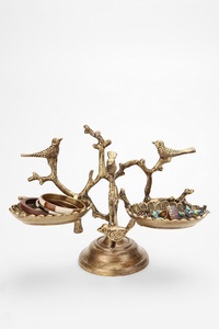 Support de présentation de bijoux en métal personnalisé avec base en marbre, forme géométrique, accessoire décoratif pour la maison, style classique - Product Image 4