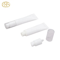50ml Limpiador Detergente Plástico PCR Caña de azúcar Tubo cosmético con tapón de rosca MDPE Bio-Plástico Respetuoso con el medio ambiente Tubo de diseño verde