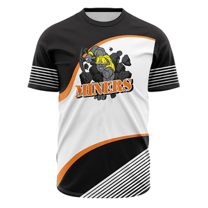Camiseta de Fútbol Americano Personalizada con Diseño de Mineros, Impresión por Transferencia de Calor 100% Poliéster, Secado Rápido para Verano - Product Image 1