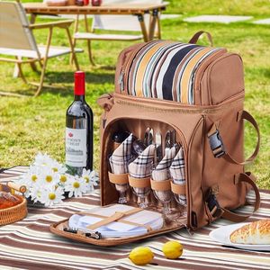 Mochila para acampar al aire libre para picnic para 4 personas Incluye vajilla para picnics y exteriores - Product Image 2