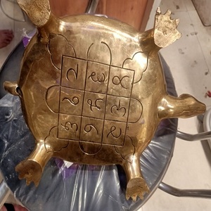 Brass Ashtalakshmi Yantra Tortoise Metal Handicraft Decorative Ornament for <b>Home</b> Office <b>Temple</b> - Product Image 3