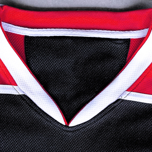 Camiseta de Hockey sobre Hielo Personalizada para Hombre, Cuello Redondo, Manga Larga, Impresión Sublimada, Transpirable, Absorbe la Humedad, 100% Poliéster, Negro, Rojo, Blanco - Product Image 4