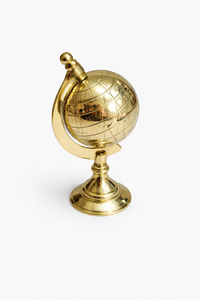 Handcrafted Brass Globe <b>Desk</b> Decor with Stand Vintage World Map Tabletop <b>Ornament</b> Luxury Office Study Room Display Travel - Product Image 5