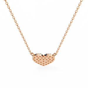 Collier en or rose 14 carats avec pendentif en forme de cœur serti de diamants de laboratoire de 0,21 ct, bijoux élégants pour femmes - Product Image 4