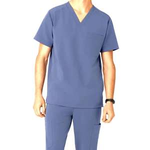 Uniforme Médico de Hospital de Envío Rápido, Conjunto Unisex de Pantalones y Blusa Elástica con Múltiples Bolsillos, Estilo Jogger - Product Image 1
