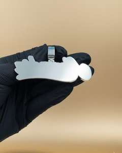 Colgante de Lujo Hip Hop Bust Down de Plata de Ley 925 con Moissanita para Hombre, Totalmente Personalizado con Letra y Nombre, Regalo de Cumpleaños - Product Image 5