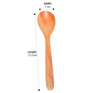 Espátula de madera de neem 100% natural – Espátula de cocina y mezcla con mango largo, antiadherente, segura para alimentos - Product Image 4