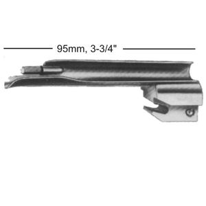 Lame de laryngoscope manuelle réutilisable en acier inoxydable de haute qualité, pointe légèrement courbée, pour procédures médicales ORL, modèle Wisconsin Foregger - Product Image 4