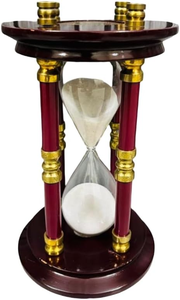 Reloj de Arena de Madera Vintage, Reloj Decorativo de Mesa con Temporizador de Vidrio, Decoración Antigua para el Hogar, Oficina o Escritorio, Regalo al por Mayor - Product Image 3